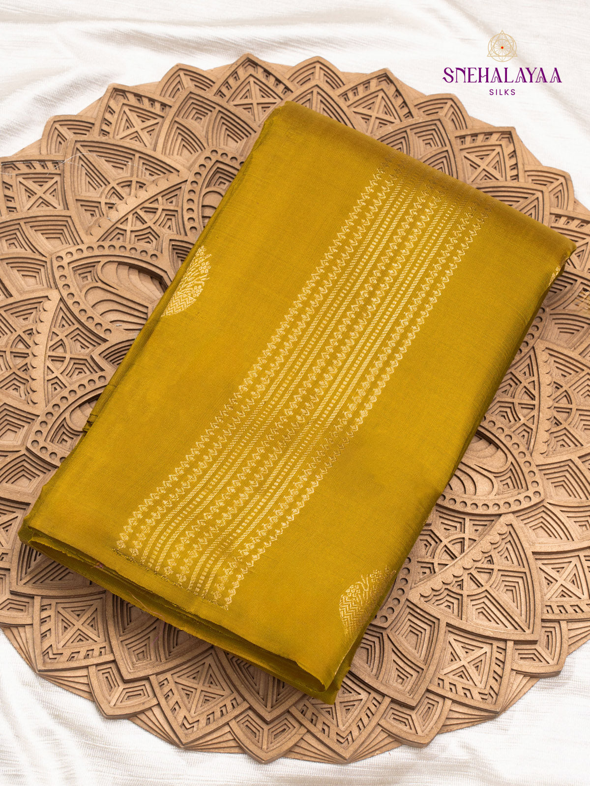Mustard Yellow Kanjivaram Silk Saree